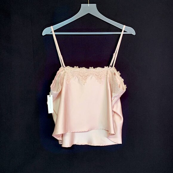 BLUE TASSEL at ANTHROPOLOGIE Lace Trim Straight Neck Tank Top — LARGE — NWT - Picture 4 of 13